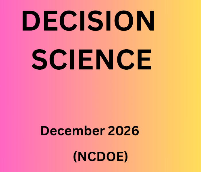Decision Science | NMIMS Assignment Dec 2026